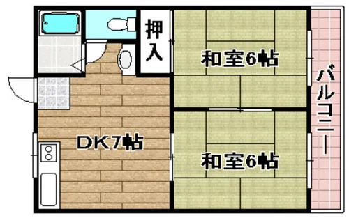 レジデンス西田A棟【202号室】の間取り