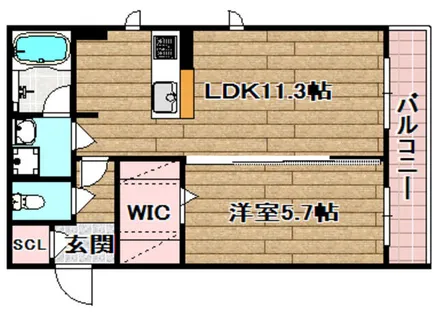 シンプルアネックス【202号室】の間取り
