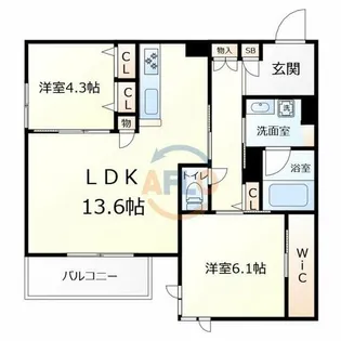 セレンディピティアトレ【3階】の間取り