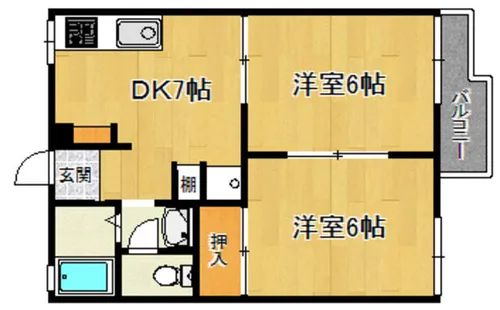 ローゼンハイツ【203号室】の間取り