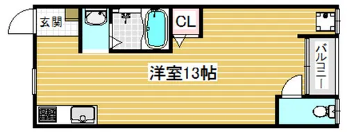 テンマハイツ【201号室】の間取り