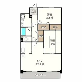アイシャレー長居公園【503号室】の間取り