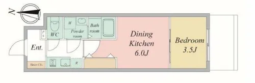 エスリードレジデンス大阪谷町ザ・マークス【3階】の間取り