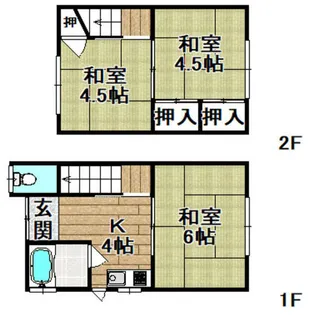 大阪府高槻市津之江町1丁目【一戸建】の間取り