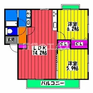 センクレーネ【1階】の間取り