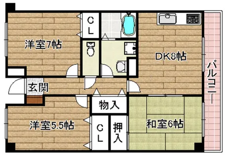クリアコートT&T【502号室】の間取り