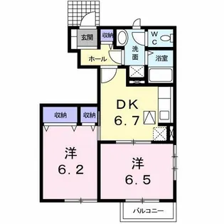 コンフォート タウン Ⅰ【1階】の間取り