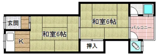 東五百住荘【102号室】の間取り