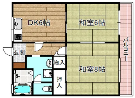 リバティーパレス【203号室】の間取り