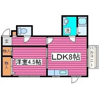 プレインハイム【402号室】の間取り