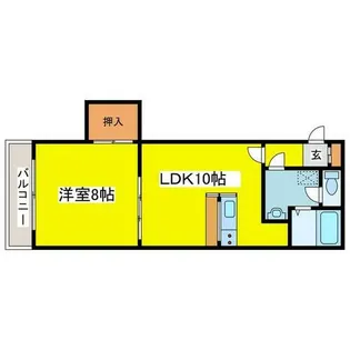 かたくりの里とうべつ 虹【8号室】の間取り