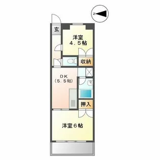 サンコート高丸【1階】の間取り