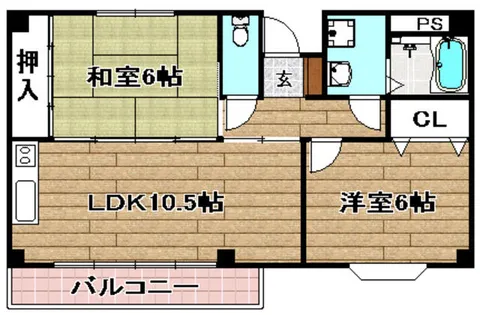 コンフォートⅠ【202号室】の間取り