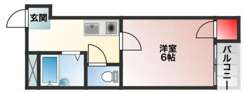 フローレンス堺【202号室】の間取り