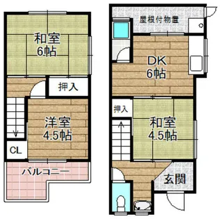 大阪府高槻市東五百住町2丁目【一戸建】の間取り