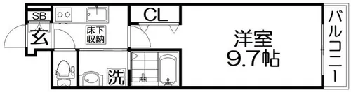 アンジュ ド ボヌール 香里園【1階】の間取り