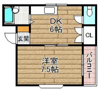 クレイテルハイツ【202号室】の間取り