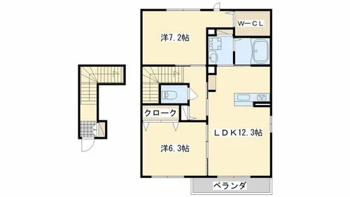 ありとほし館B棟【2階】の間取り