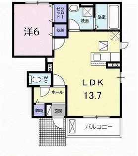 エクセレント ピリオド【1階】の間取り
