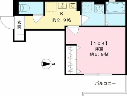 ALEGRIA東花園【1階】の間取り