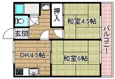ヴェール美園【2号室】の間取り