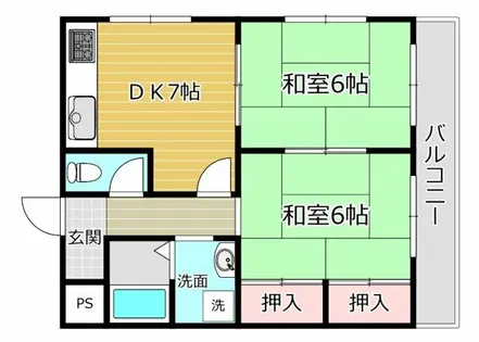 グリーンピア高槻【202号室】の間取り