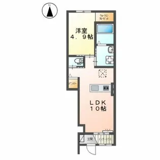 ハピネ吉川【1階】の間取り
