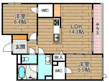 シャーメゾン エヌーノ【1階】の間取り
