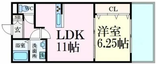 MISTRAL姫路南【2階】の間取り