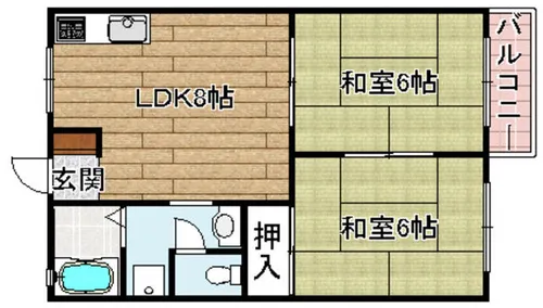 キャッスルハイムB棟【205号室】の間取り