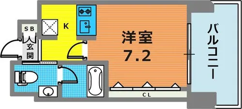 W.O.B.ROKKOHMICHI【8階】の間取り