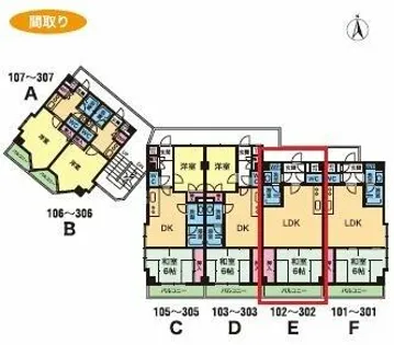 YKハイツ旭が丘【1階】の間取り
