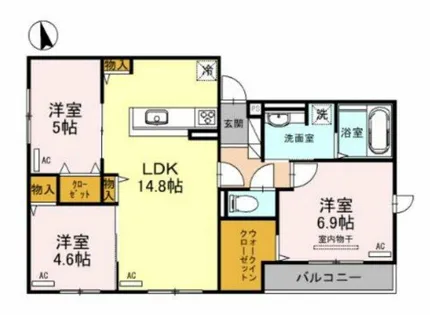 大阪府大阪市生野区新今里1丁目【アパート】の間取り