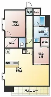 スプランディッド城東関目【4階】の間取り