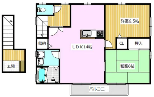 コンフォートⅡ【201号室】の間取り