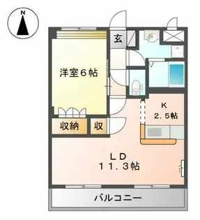 ヴィレッジ名草【2階】の間取り