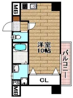 コクリコ富田【201号室】の間取り