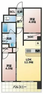スプランディッド城東関目【5階】の間取り
