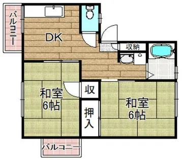 ハイツ南桜ヶ丘【105号室】の間取り
