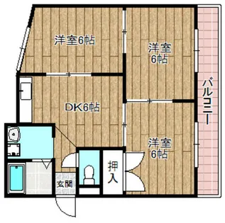 フルネスパート1【2階】の間取り