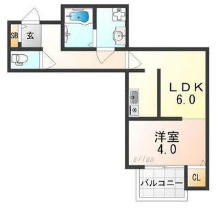 カーサフォルトゥナート石津駅前【2階】の間取り