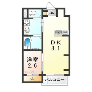 ジーイーディス【2階】の間取り