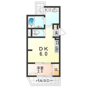 ジーイーディス【3階】の間取り