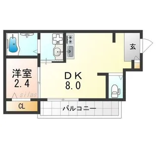 ジーイーディス【3階】の間取り