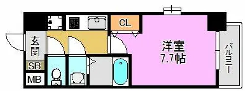 La Douceur(ラドゥセール)荒本【11階】の間取り