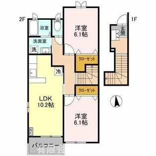 グラツィア A棟【203号室】の間取り