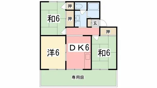 エイシンハイツ【102号室】の間取り