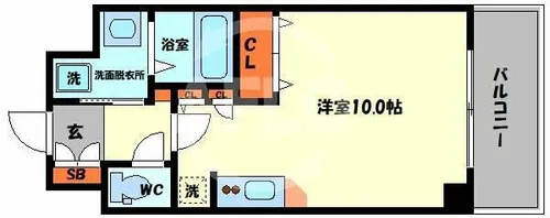 エスリード弁天町南【5階】の間取り