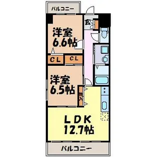 パラシオン車道【5階】の間取り