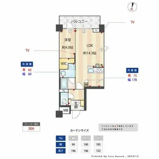 バウスステージ大濠【8階】の間取り